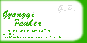 gyongyi pauker business card